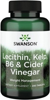 Swanson Swanson Lecithin, Kelp, B6, & Cider Vinegar, 240 таб. 